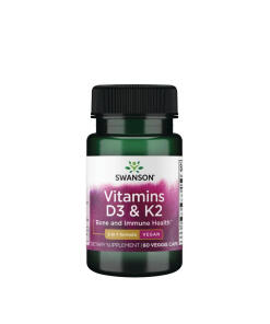 Swanson - Vitamíny D3 & K2 (60 kapsúl)