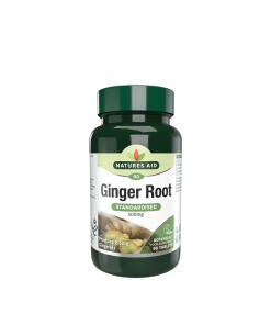 Natures Aid - Štandardizovaný zázvorový koreň 500 mg (90 tabliet)