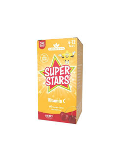 Natures Aid - Super Stars Vitamín C s čerešňovou príchuťou (60 žuvacích tabliet)