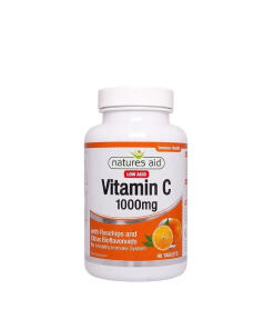 Natures Aid - Natures Aid Vitamín C 1000 mg - s nízkou kyslosťou (90 tabliet)