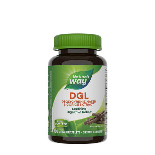 Nature's Way DGL (100 žuvacích tabliet, ovocie z rastliny sladkého drievka)