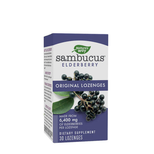 Nature's Way - Pastilky Sambucus Original s bázou (30 pastiliek, baza čierna)