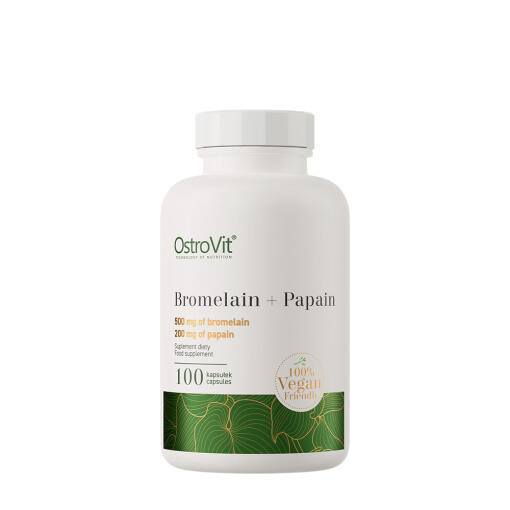 OstroVit - Bromelain + Papain 100% Vege (100 kapsúl)