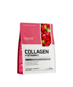 OstroVit - Kolagén s vitamínom C (400 g, malinová limonáda s mätou)