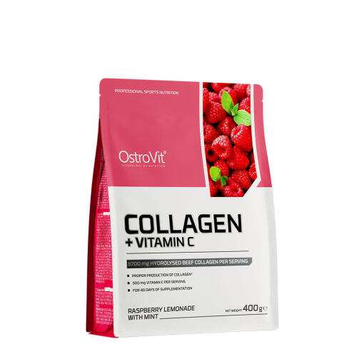 OstroVit - Kolagén s vitamínom C (400 g, malinová limonáda s mätou)
