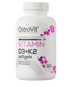 OstroVit - Vitamín D3 + K2 - 90 mäkkých kapsúl