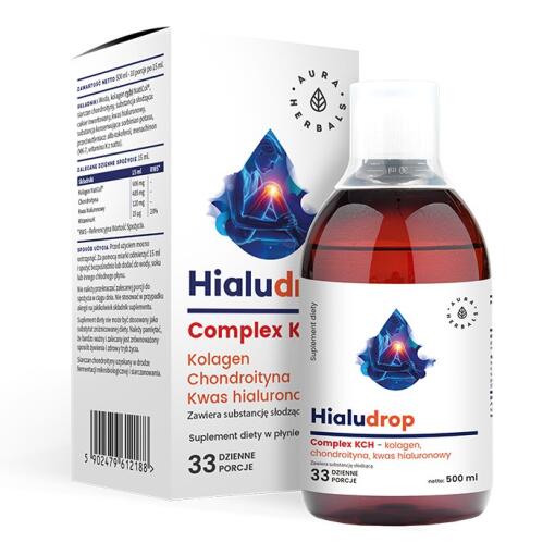 Aura Herbals - AURA HERBALS Hialudrop Complex KCH, Kolagén, Chondroitín, Kyselina hyalurónová (500 ml)