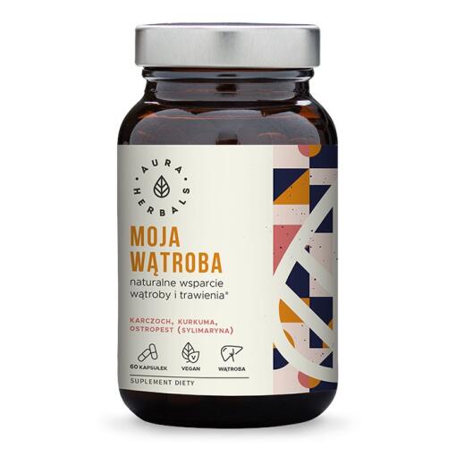 Aura Herbals - AURA HERBALS Podpora pečene, Artičok, Ostropestrec mariánsky, Kurkuma (60 kapsúl)