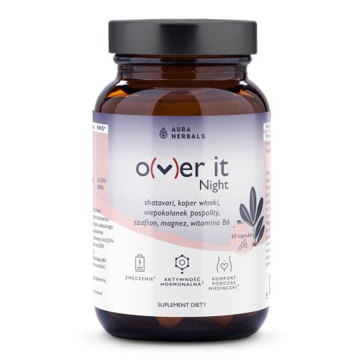 Aura Herbals - AURA HERBALS Over It Night, pohodlie počas menštruácie (60 kapsúl)