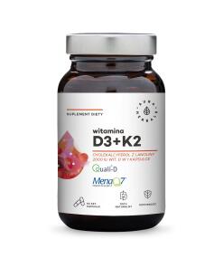Aura Herbals - AURA HERBALS Vitamín D3, 2000 IU, 50 mcg + K2 (90 kapsúl)