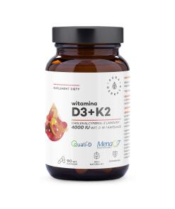 Aura Herbals - AURA HERBALS Vitamín D3, 4000 IU, 100 mcg + K2 (90 kapsúl)