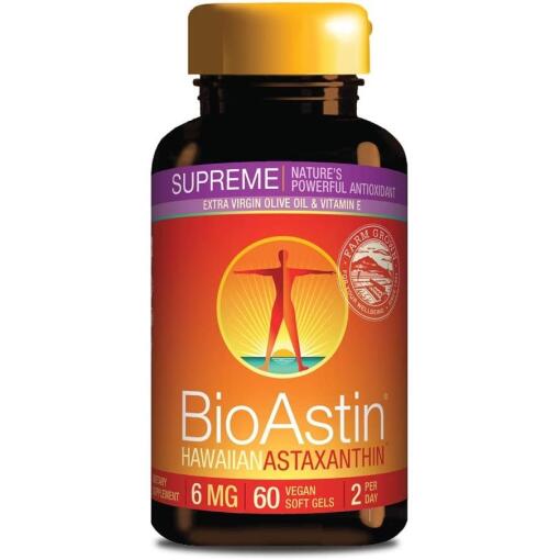 Cyanotech Co - CYANOTECH CO Bioastin Supreme - astaxantín, 6 mg (60 kapsúl)