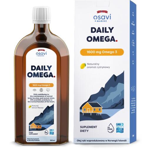 Osavi - OSAVI denné Omega 1600 mg, príchuť prírodný citrón (500 ml)