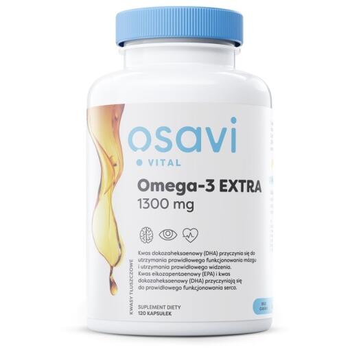 Osavi - OSAVI Omega-3 Extra, 650 mg - príchuť citrón (120 kapsúl)