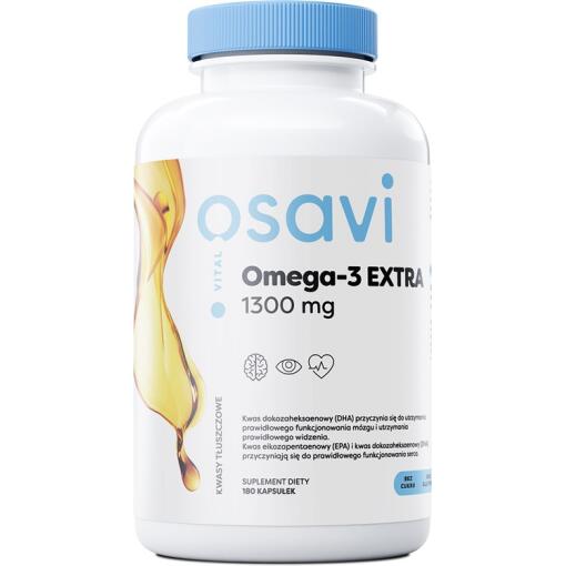 Osavi - OSAVI Omega-3 Extra, 650 mg - príchuť citrón (180 kapsúl)