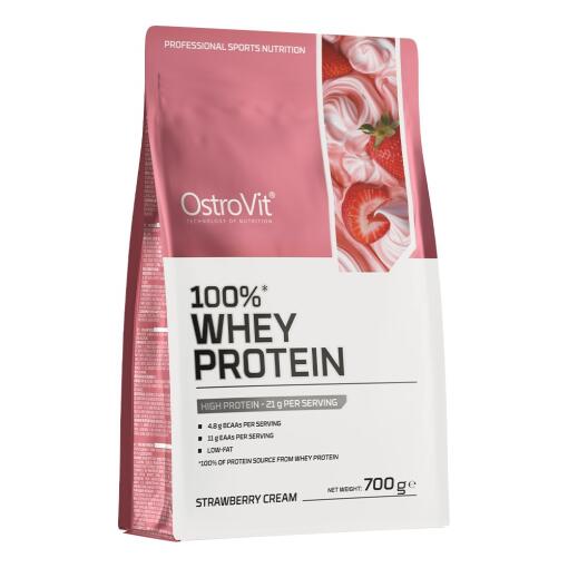 OstroVit - OSTROVIT 100% srvátkový proteín s príchuťou jahodovej smotany (700 g)