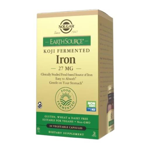 Solgar - SOLGAR Earth Source® Koji Fermentované Železo 27 mg (30 kapsúl)