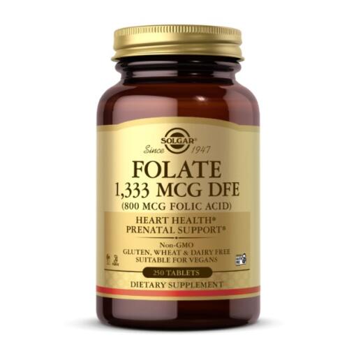Solgar - SOLGAR Foliát 1333 mcg DFE (800 mcg kyseliny listovej) (250 tabliet)