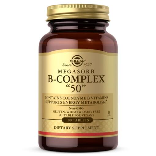 Solgar - SOLGAR Megasorb B-komplex 50 (100 tabliet)