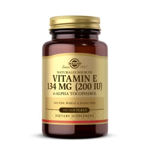Solgar - SOLGAR Vitamín E 134 mg (200 IU) čistý d-alfa-tokoferol (100 kapsúl)