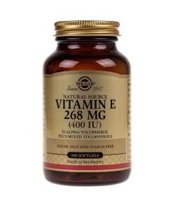 Solgar - SOLGAR Vitamín E, 400 IU, 268 mg (100 mäkkých kapsúl)