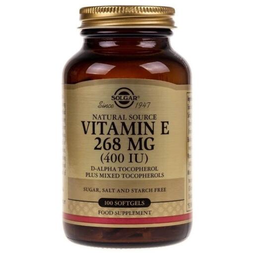 Solgar - SOLGAR Vitamín E, 400 IU, 268 mg (100 mäkkých kapsúl)