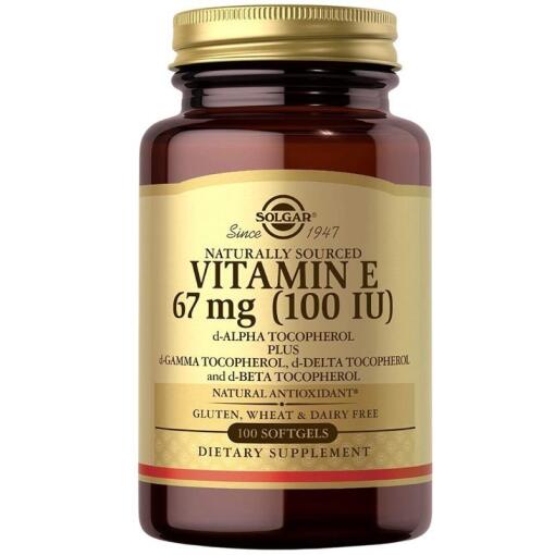 Solgar - SOLGAR Vitamín E, 400 IU, 268 mg (100 mäkkých kapsúl)