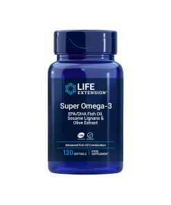Life Extension - Super Omega-3 Plus EPA/DHA Rybí olej s lignanmi zo sezamu a extraktom z olív vo forme mäkkých kapsúl