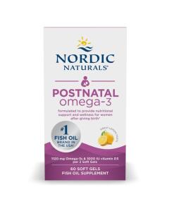 Nordic Naturals - Postnatálny Omega-3, 1120mg s príchuťou citróna (EAN 768990891205) - 60 mäkkých kapsúl