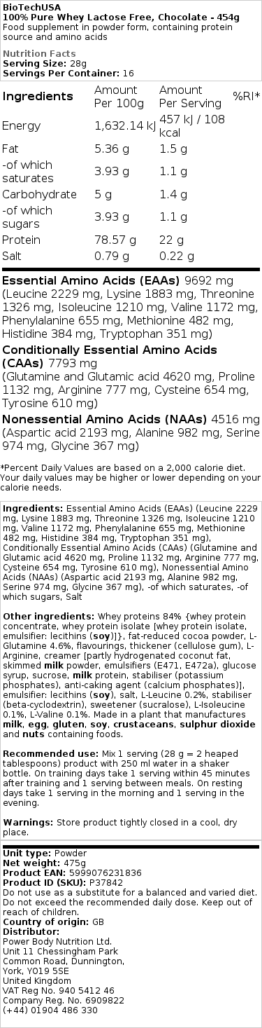 100% Čistý srvátkový proteín bez laktózy, Cookies & Cream - 2270g – Obrázok 2