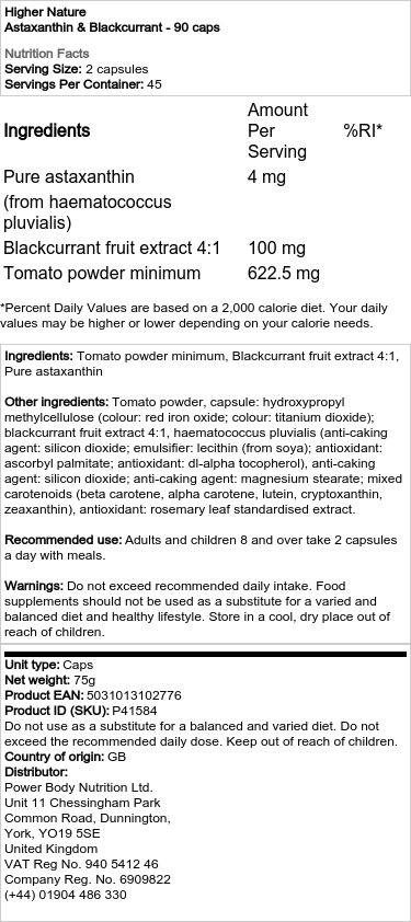 Astaxantín & černý rybíz - 90 kapsúl – Obrázok 2