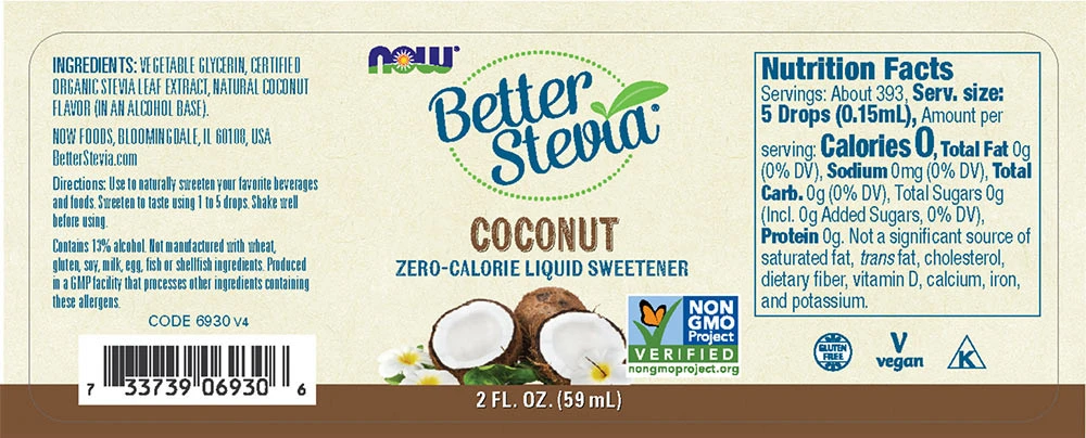 Better Stevia tekuté, kokos - 59 ml – Obrázok 2