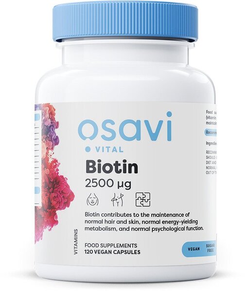 Biotín, 2500 mcg - 120 vegánskych kapsúl