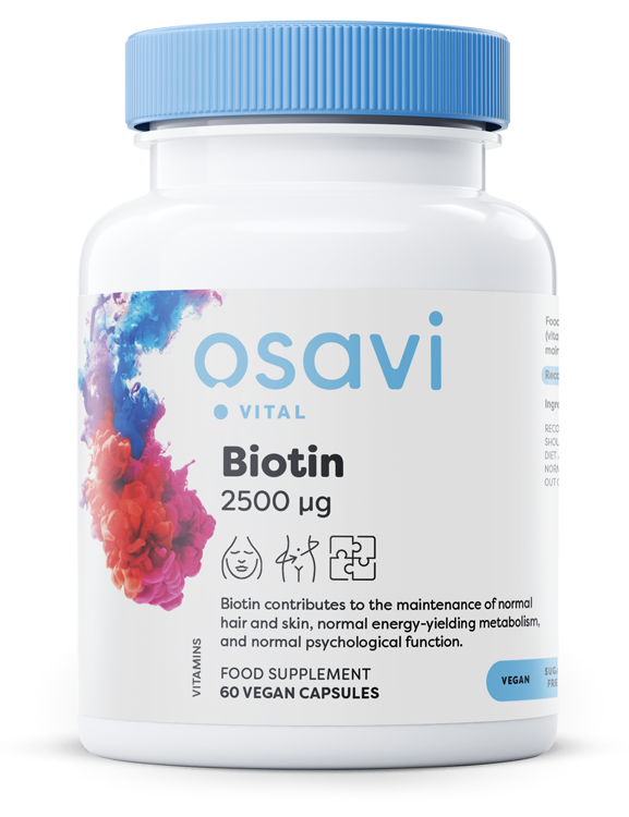 Biotín, 2500 mcg - 60 vegánskych kapsúl