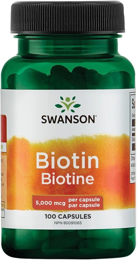 Biotín, 5000 mcg - 100 kapsúl – Obrázok 2