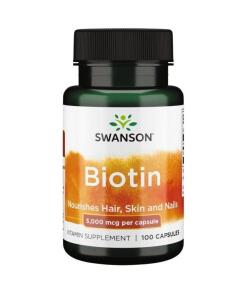 Biotín, 5000 mcg - 100 kapsúl