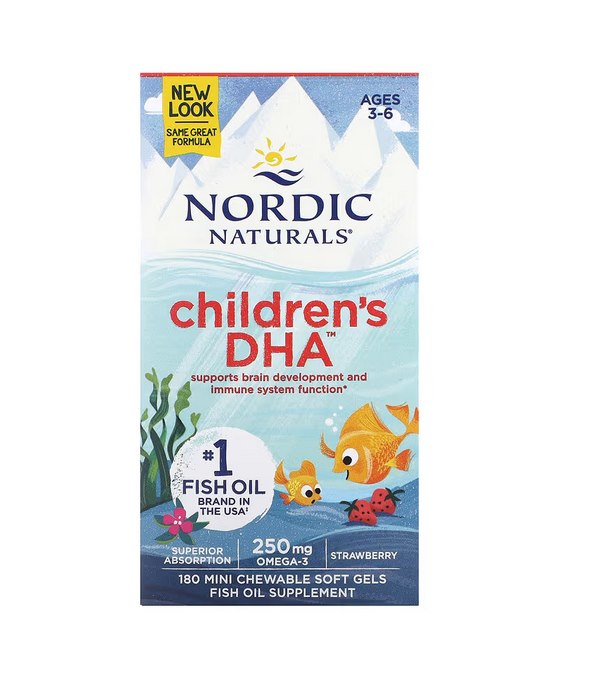 Detské DHA, 250 mg Omega-3 Jahoda - 180 mini mäkkých kapsúl
