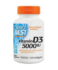 Vitamín D3, 5000 IU - 720 mäkkých kapsúl