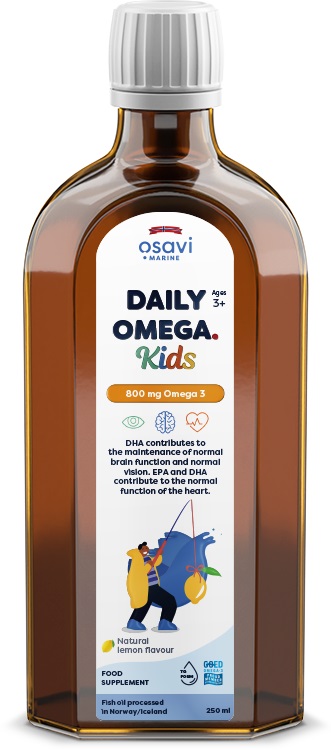 Denný Omega pre deti, 800 mg Omega 3 (prírodná citrónová príchuť) - 250 ml