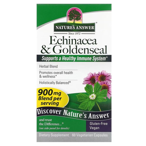 Echinacea a Goldenseal kapsule - 60 vegetariánskych kapsúl