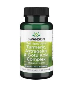 Komplex kurkumy, astragalusu a gotu koly so širokým spektrom - 60 kapsúl