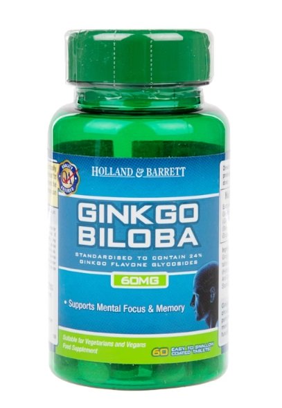 Ginkgo Biloba, 60 mg - 60 potiahnutých tabliet