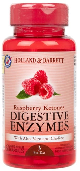 Malinové ketóny, tráviace enzýmy - 60 kapsúl