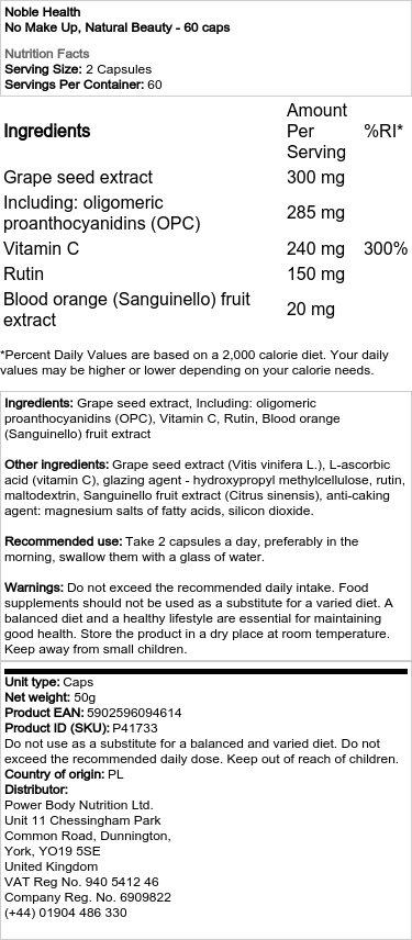 Bez make-upu, prirodzená krása - 60 kapsúl – Obrázok 2
