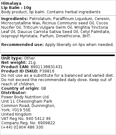 Balzam na pery - 10g (EAN 890113888831431) – Obrázok 2