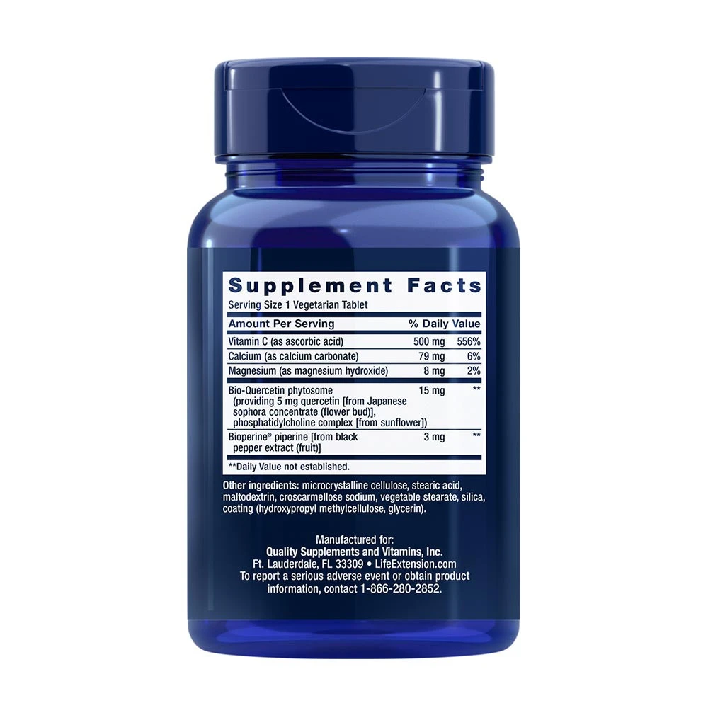 Fast-C a Bio-Quercetin Phytosome - 60 vegetariánskych tabliet – Obrázok 2