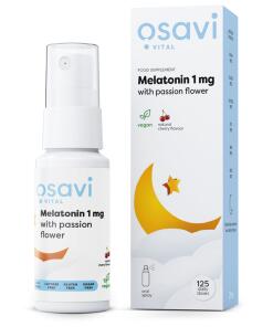 Melatonínový ústny sprej s kvetom vášne, 1 mg (višňa) - 25 ml