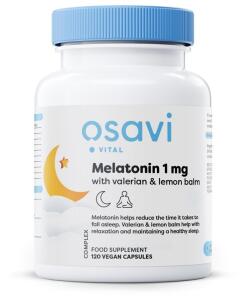 Melatonín s Valeriánou a Citrónovou Melisou, 1 mg - 120 vegánskych kapsúl