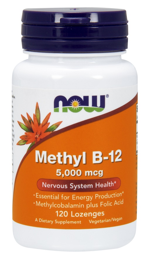 Metyl B-12 s kyselinou listovou, 5000 mcg - 120 cmúľacích tabliet