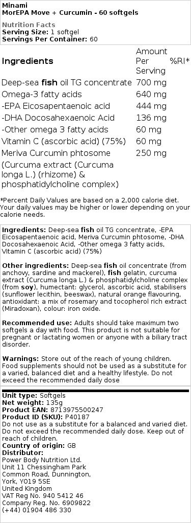 MorEPA Move + Kurkumín - 60 mäkkých kapsúl – Obrázok 2